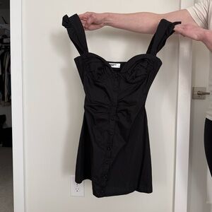 Mistress Rocks Black Sleeveless Button-Down Dress M